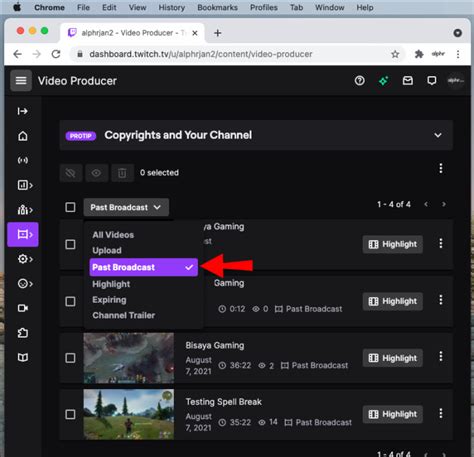 Twitch VODs Archive Viewer.